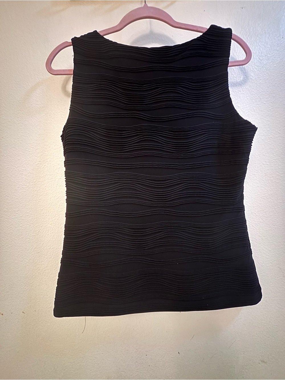 Calvin Klein Black Wavy Ribbed Tank - Picture 6 of 7
